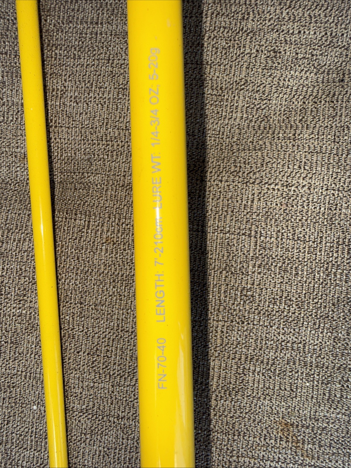 Yellow Fin-Chaser Fishing Rod 1/4-3/4 Ounce 7′ Medium Action. 2 Piece Rod