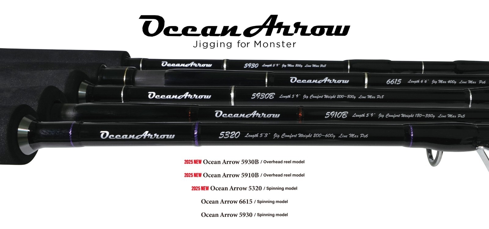 Ripple Fisher Ocean Arrow Jigging for Monster Series – 5930B Overhead Reel Model
