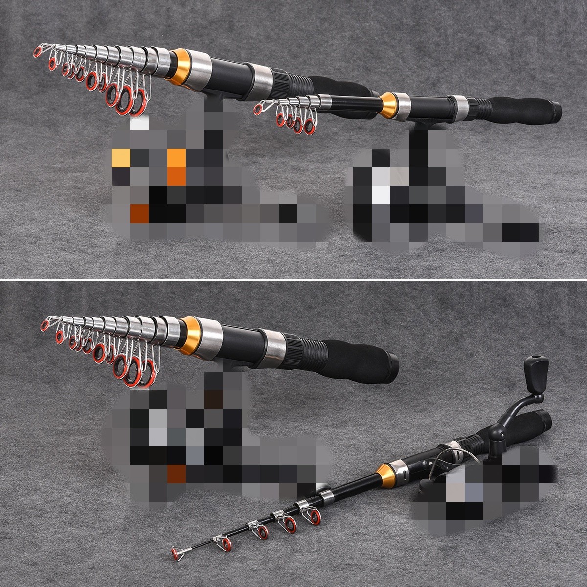 1.0m-2.3m Telescopic Fishing Rod with EVA Grip for Trout Super Short Portable