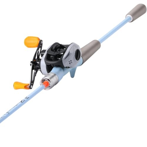 Fishing Reel Rod Combo, 24Ton Graphite Blanks 2-Piece Casting & Spinning Rod