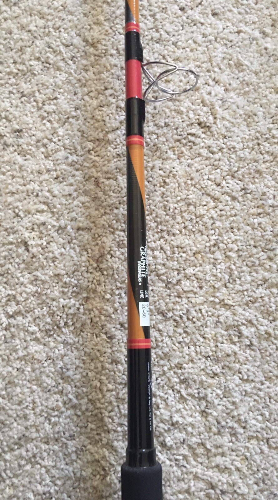 **RARE** Kencor Zebra Twist ZB1S Spinning Fishing Rod 6’9” 20-60 lb Test, “NICE”