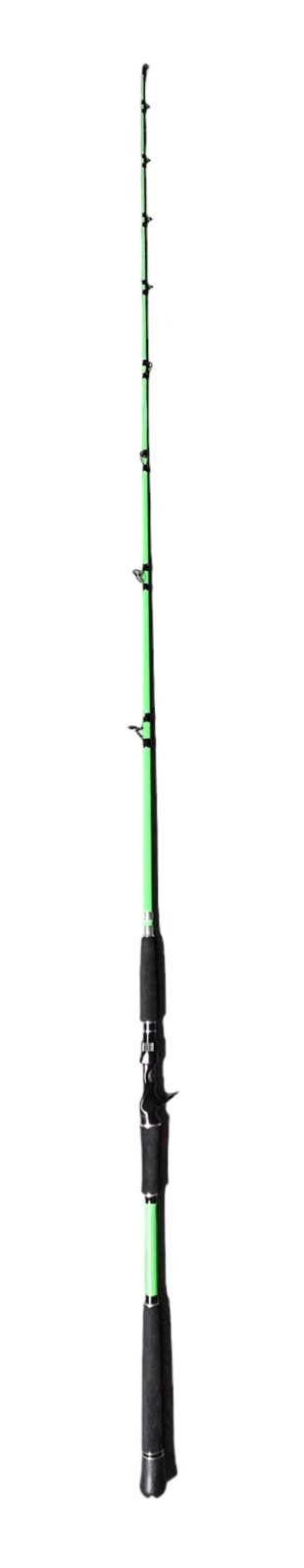 7′ Fishing Rod Spiral Acid Wrap Carbon MH Fast Action Graphite M3 Casting Green