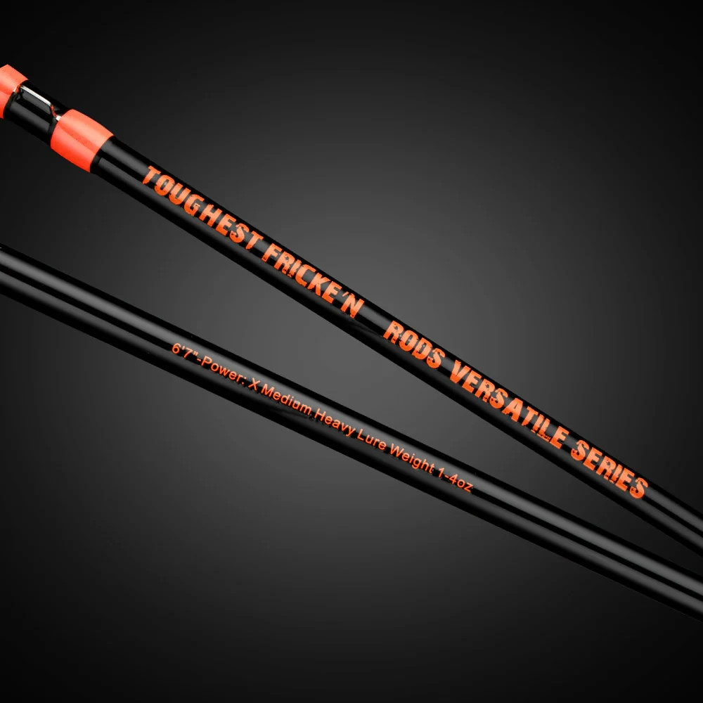 TOUGHEST FRICKE’N 6’7 VERSATILE CASTING RODS EVA FOAM BLACK/ORANGE