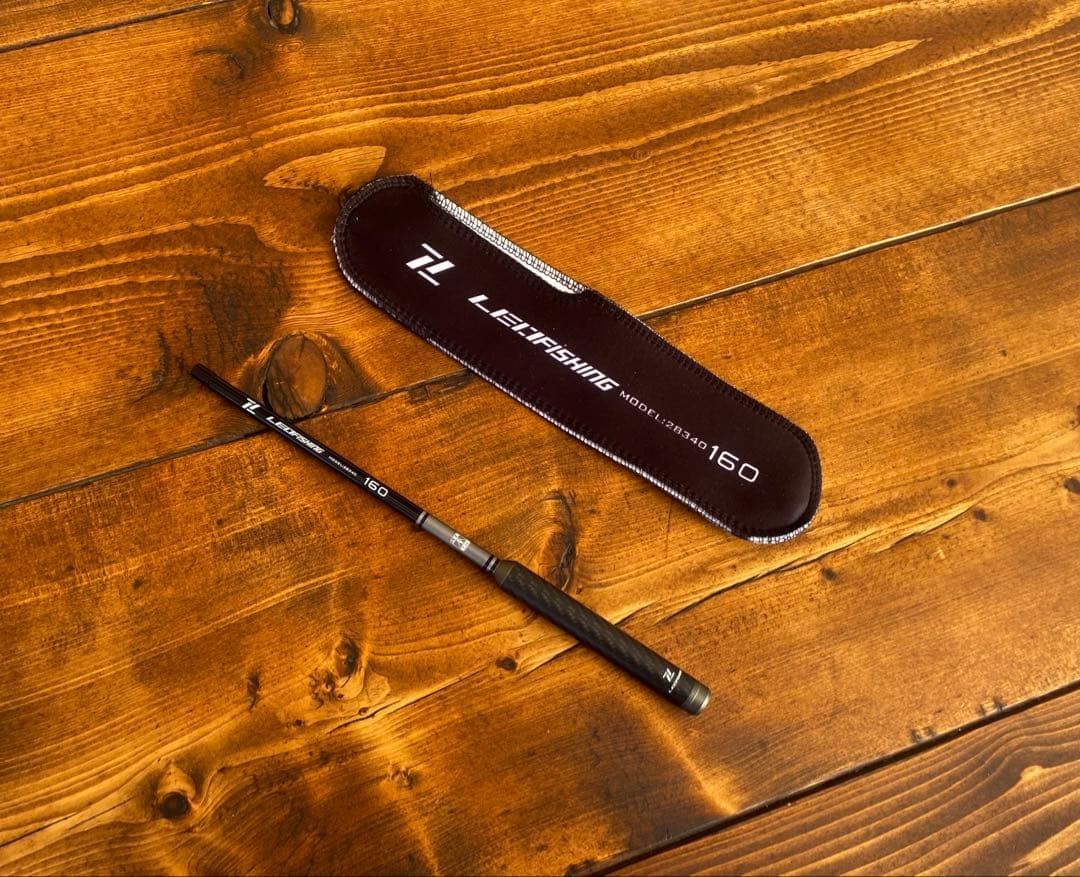 Small Carbon Tanago Fishing Rod 160cm Black Wood Grip Used
