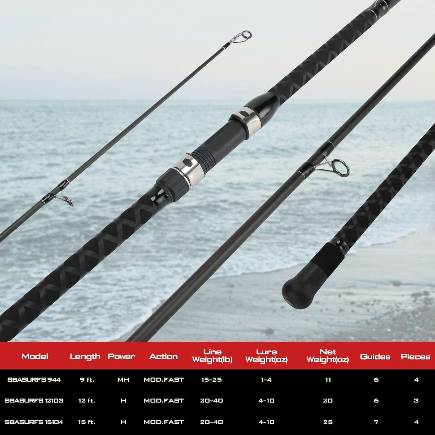 —Surf Rods Surf Spinning Rod Surf Rods Saltwater 12Ft 9Ft 10Ft 11Ft Graphite Su