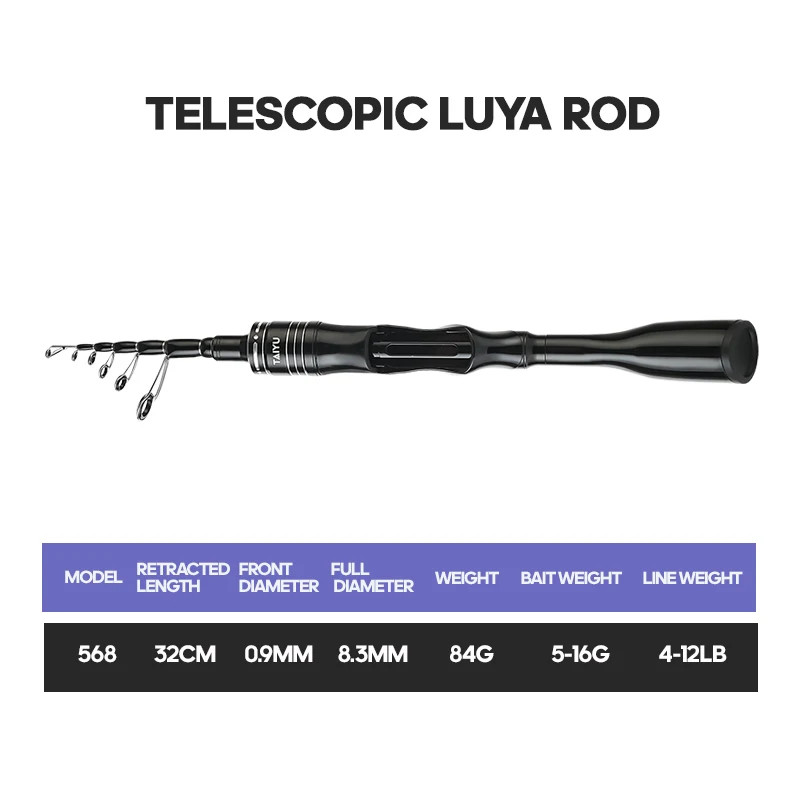 1.5/1.68/1.8M Telescopic Spinning Fishing Rod Lightweight Carbon Fiber LF Soft T