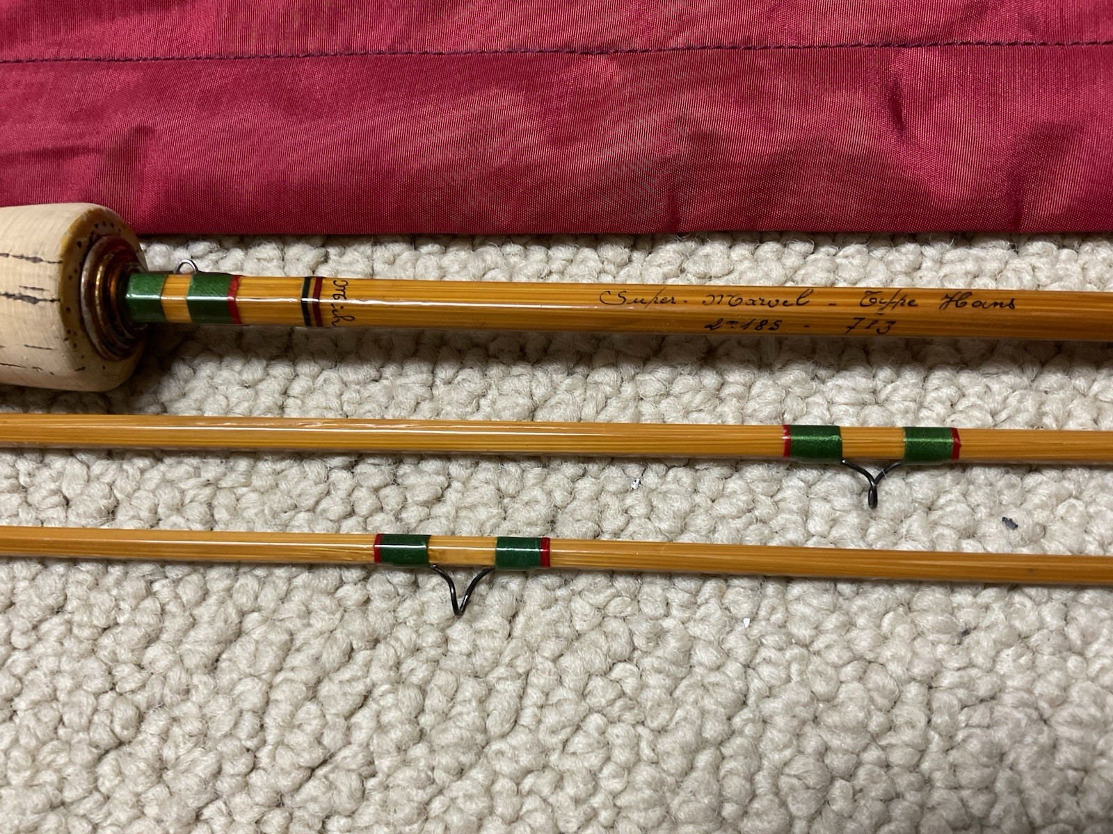 Pezon Et Michel Ritz “Super Marvel-Type Hans” Parabolic Bamboo Fly Rod 7’ 3”