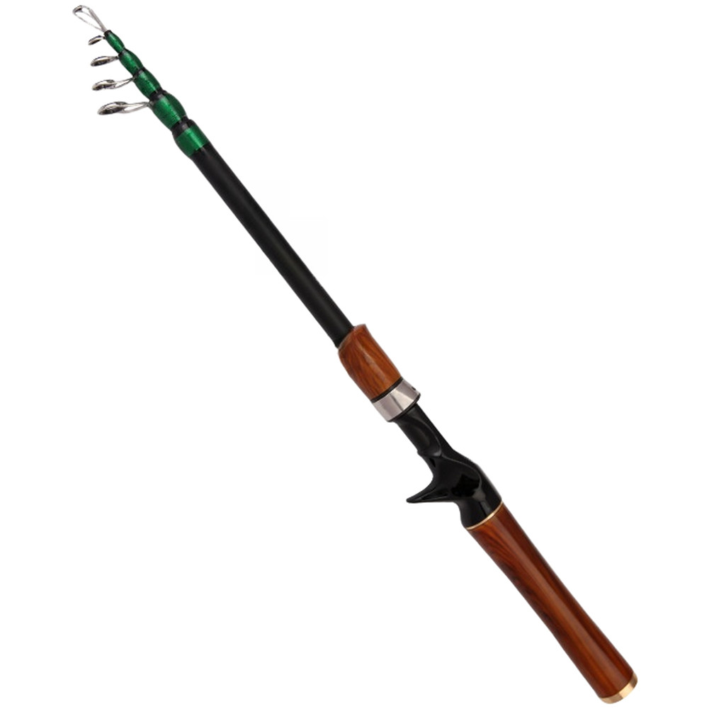 ML Light Medium Carbon Telescopic Fishing Rod 45cm 1.5-2.4m Lure Rod for Bass