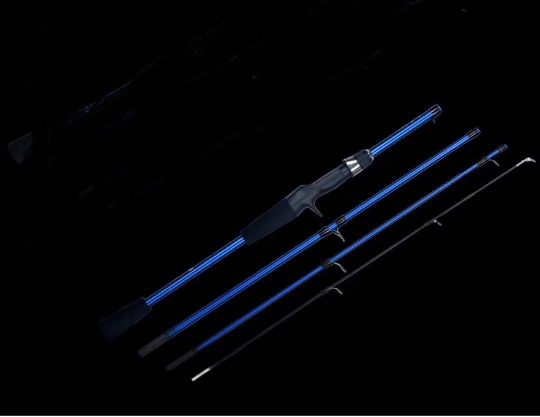 Casting Rod 180cm 4-Piece Baitcast Lure 5-20g Sea Bass Black Bass