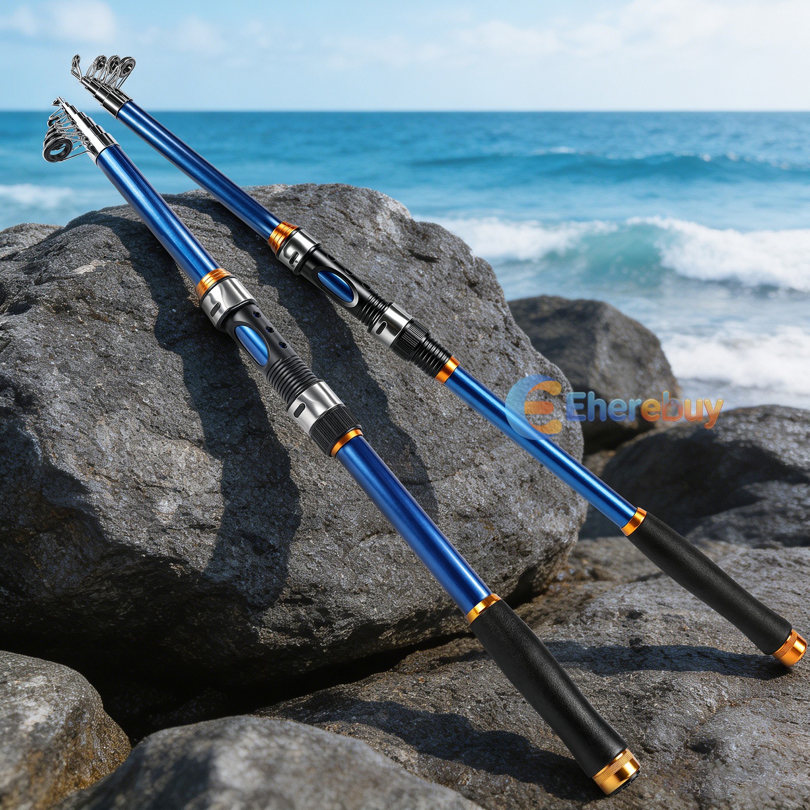 2.1m Carbon Telescope Fishing Rod Travel Sea Spinning Pole Smart Anglers Tool
