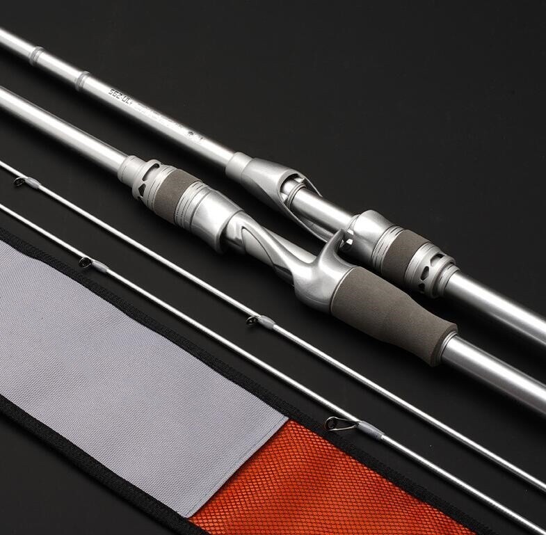 Fishing Rod 6ft/1.8M Casting Spinning Rod Carbon Fiber Rod 2 Section Lure Pole