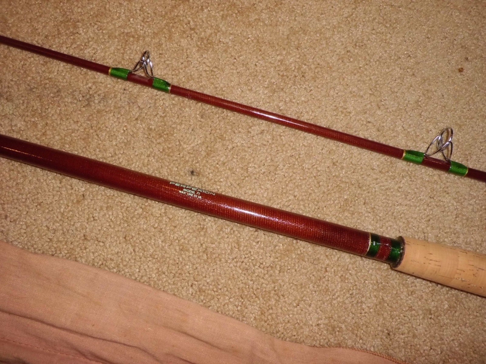 Vintage SILAFLEX Perfexion Model 71 Surf Spinning 10′ Rod- USA- 25 lb