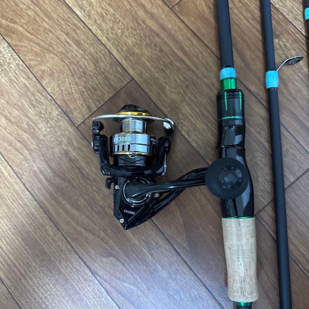 1.8m shore jigging & eging beginner set, 3000 reel, lightweight used