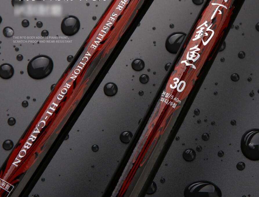 High Carbon Fiber Stream Rod Hand Pole Carp Fishing Rod3.6M 4.5M 5.4M 6.3M 7.2M