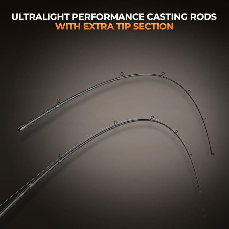 Ultra-Light Fishing Rods BFS Casting W/ Extra Twin-Tip Graphite Sensitive Guides