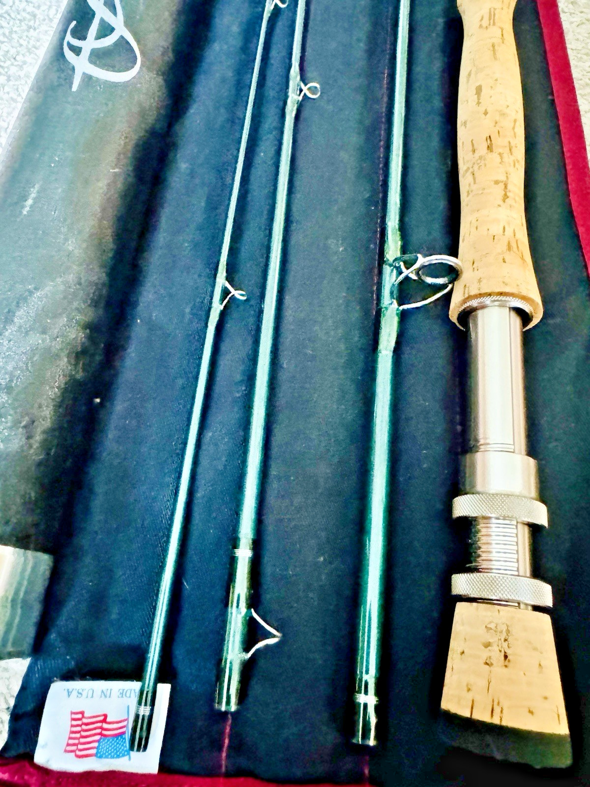 Scott E2 9 Foot #7 Graphite 4 Piece Trout Fly Rod with Travel Tube & Bag