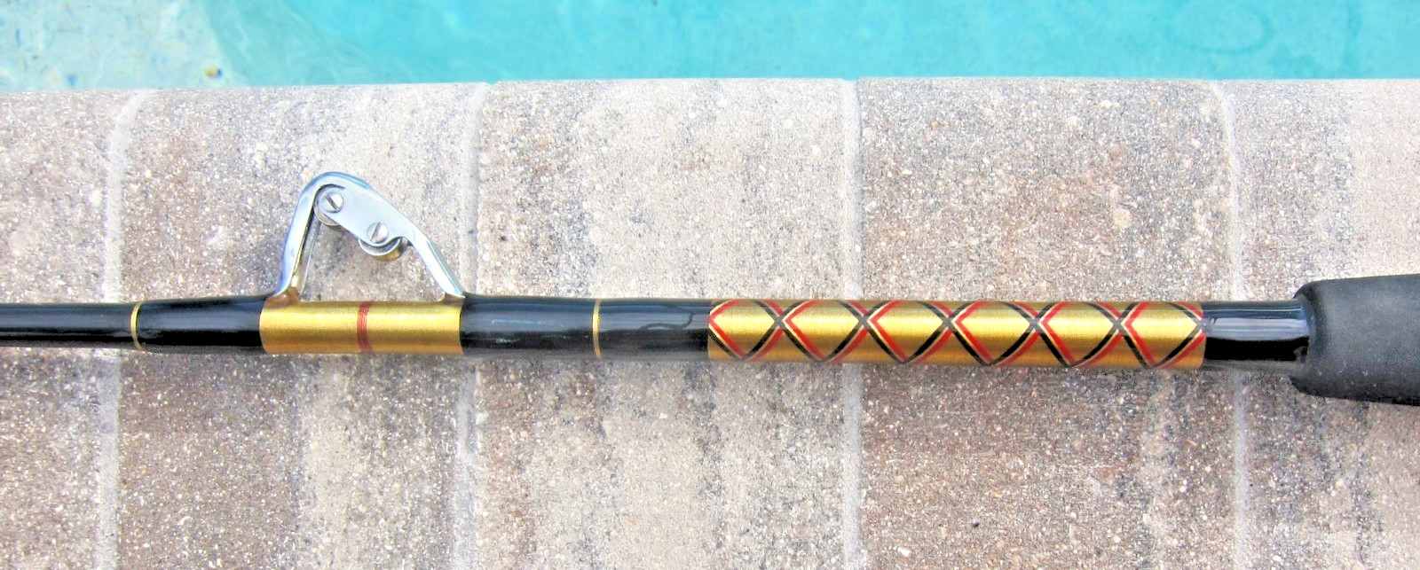 Custom Big-Game Stand-Up Rod with AFTCO Rolle Guides: 5’8″; 40-100lb- GOOD CD! a