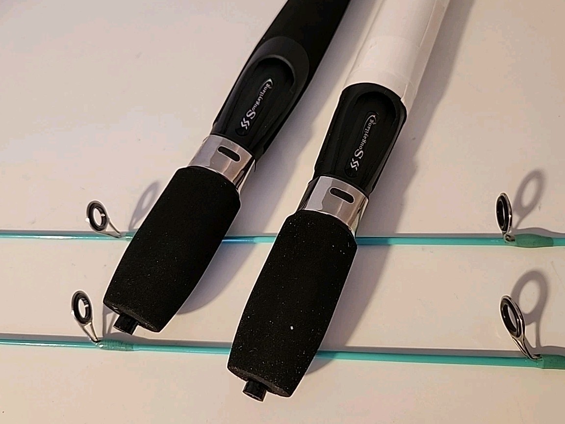 (2) Sougayilang ice fishing rod, ultralight and sensitive ice fishing rod, 25″