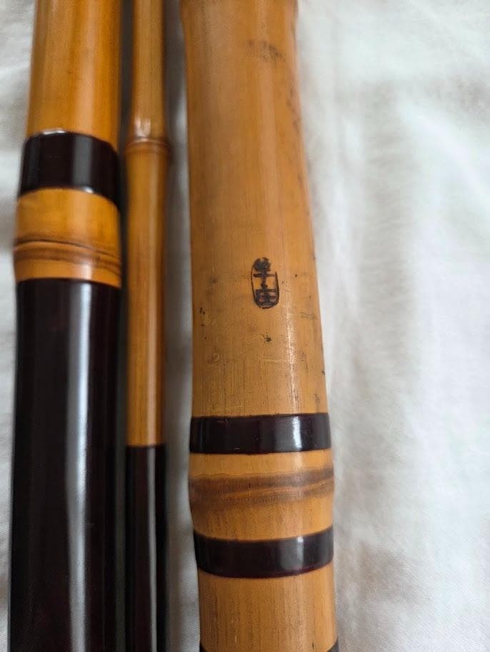 Japanese bamboo fishing rod 137cm used vintage fishing gear