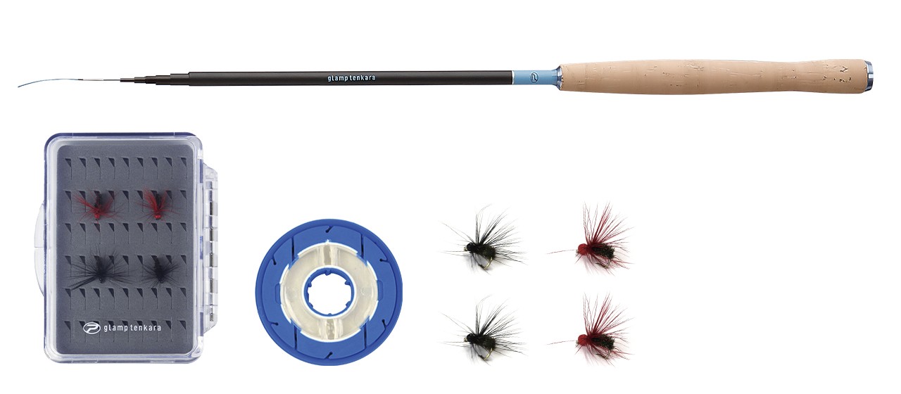 ** PROX Glamp Tenkara set SE 240 Rod + fly + case + level line + leader set