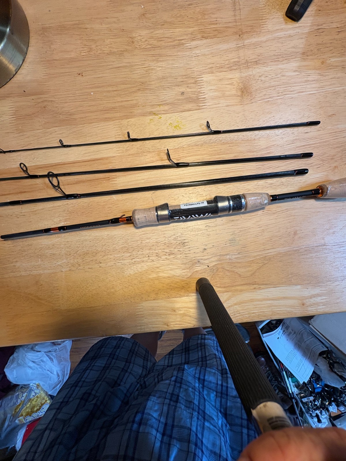 Diawa Presso Ultra Light 4 piece spinning rod, 6 foot, 1 t0 6 lb line weight