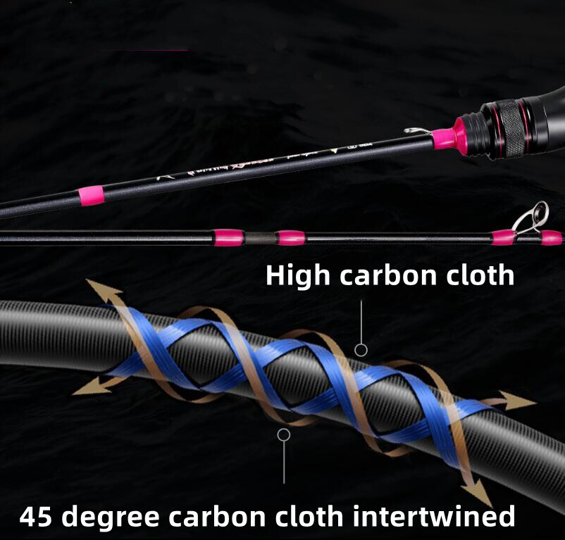 Trout Fishing Rods Carbon Fiber Spinning/casting Rod 1.35m/ 1.5m/1.68m/1.8m Pole
