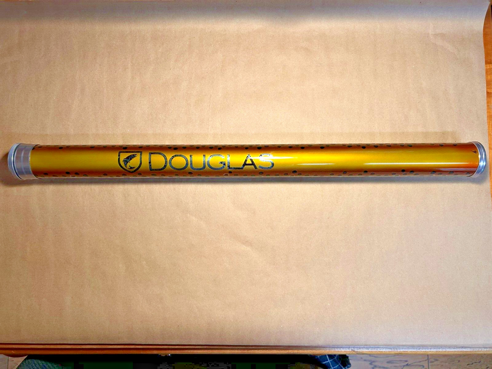 Douglas Custom Painted Fly Rod Tube- Brown Trout