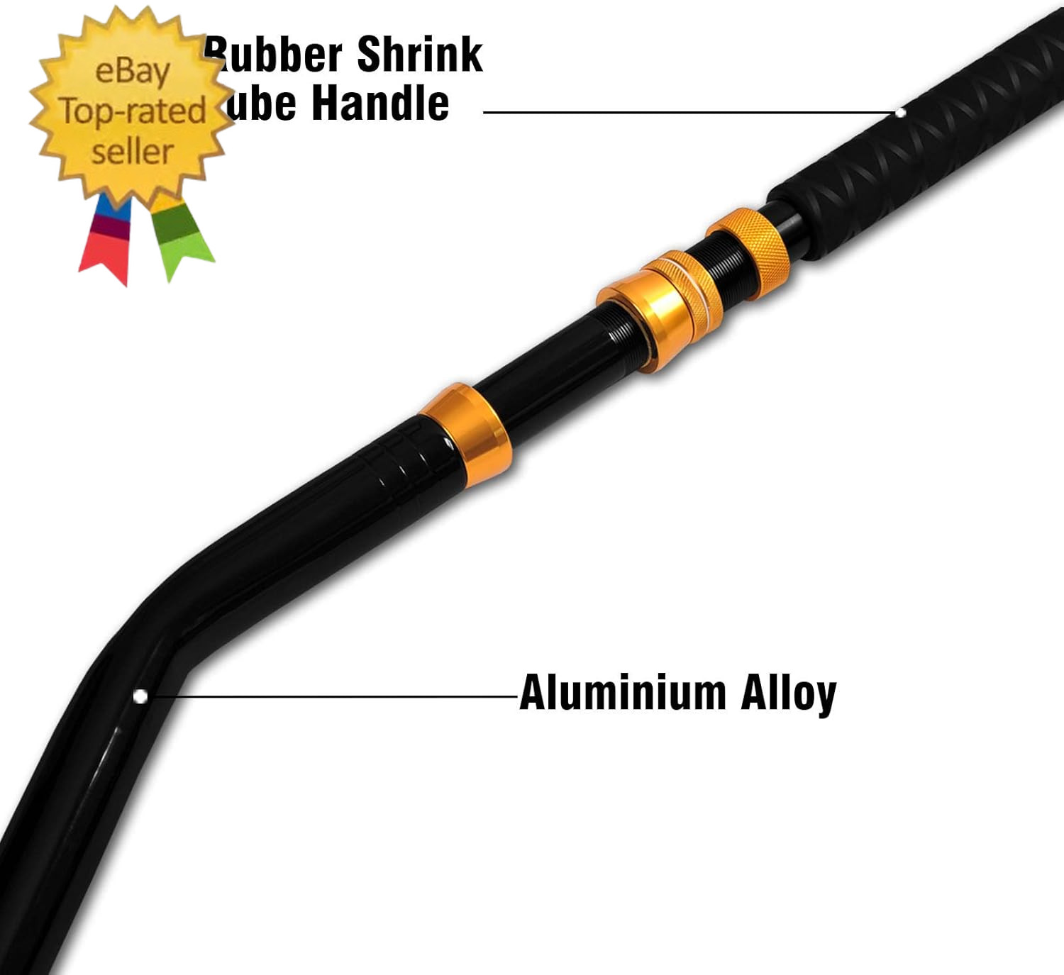 Bent Butt Fishing Rod 2-Piece Saltwater Offshore Trolling Rod Big Game Roller Ro