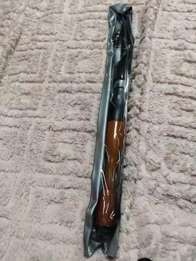 Telescopic Fishing Rod 1.3 m Carbon Fiber Mini Fishing Pole Black & Wood Color
