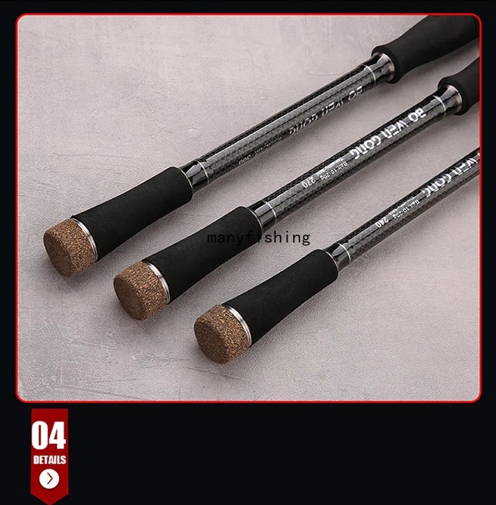 Portable Rock Fishing Rod 1.8/2.1/2.4/2.7/3.0M Telescopic Sea Carbon Fiber Rod
