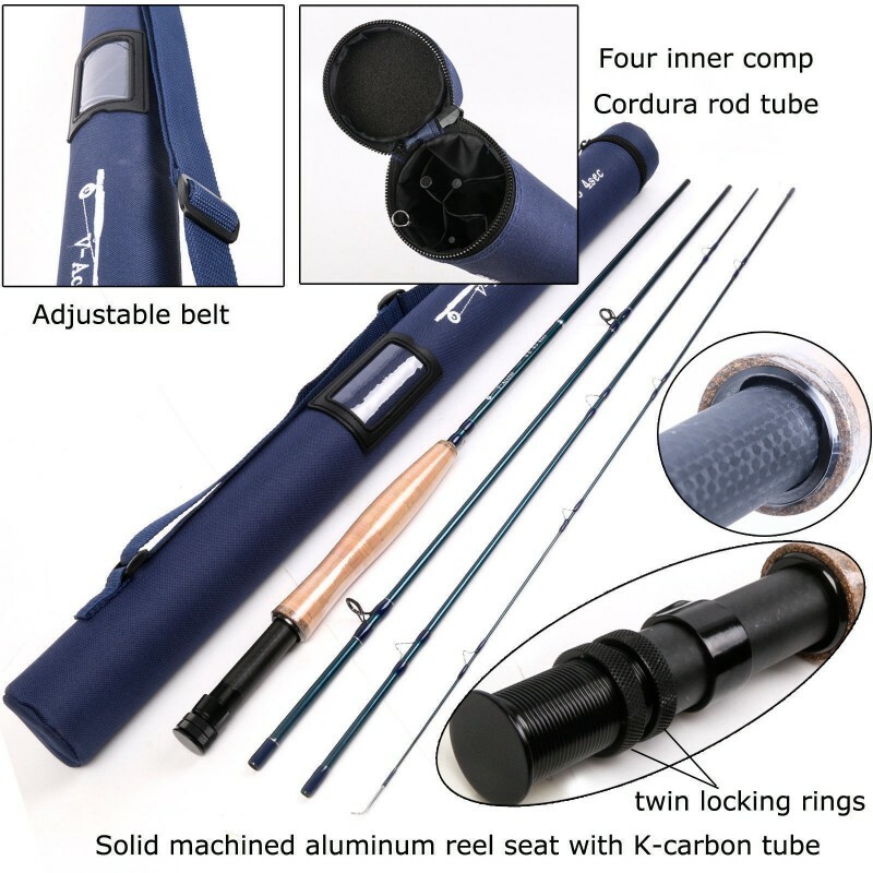 V-access Fly Fishing Rod 9ft 3/4/5/6/7/8/9/10/12WT Fast Action IM10 Carbon Fiber