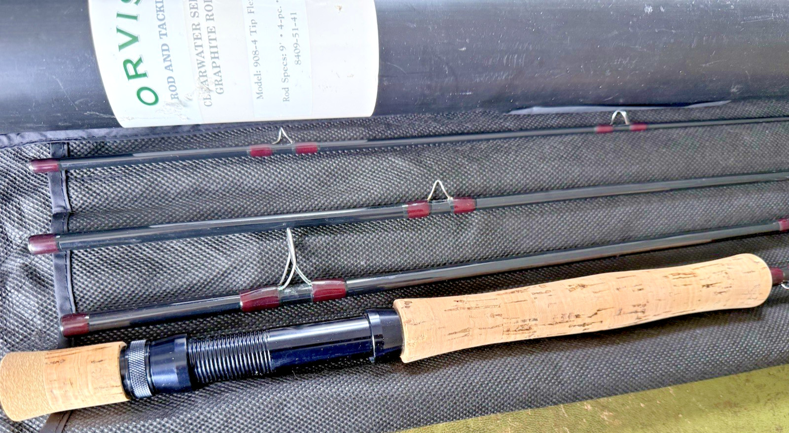 Orvis Clearwater 9 Foot #8 4 Piece Fly Rod Tip Flex 9.5 with Bag & Tube