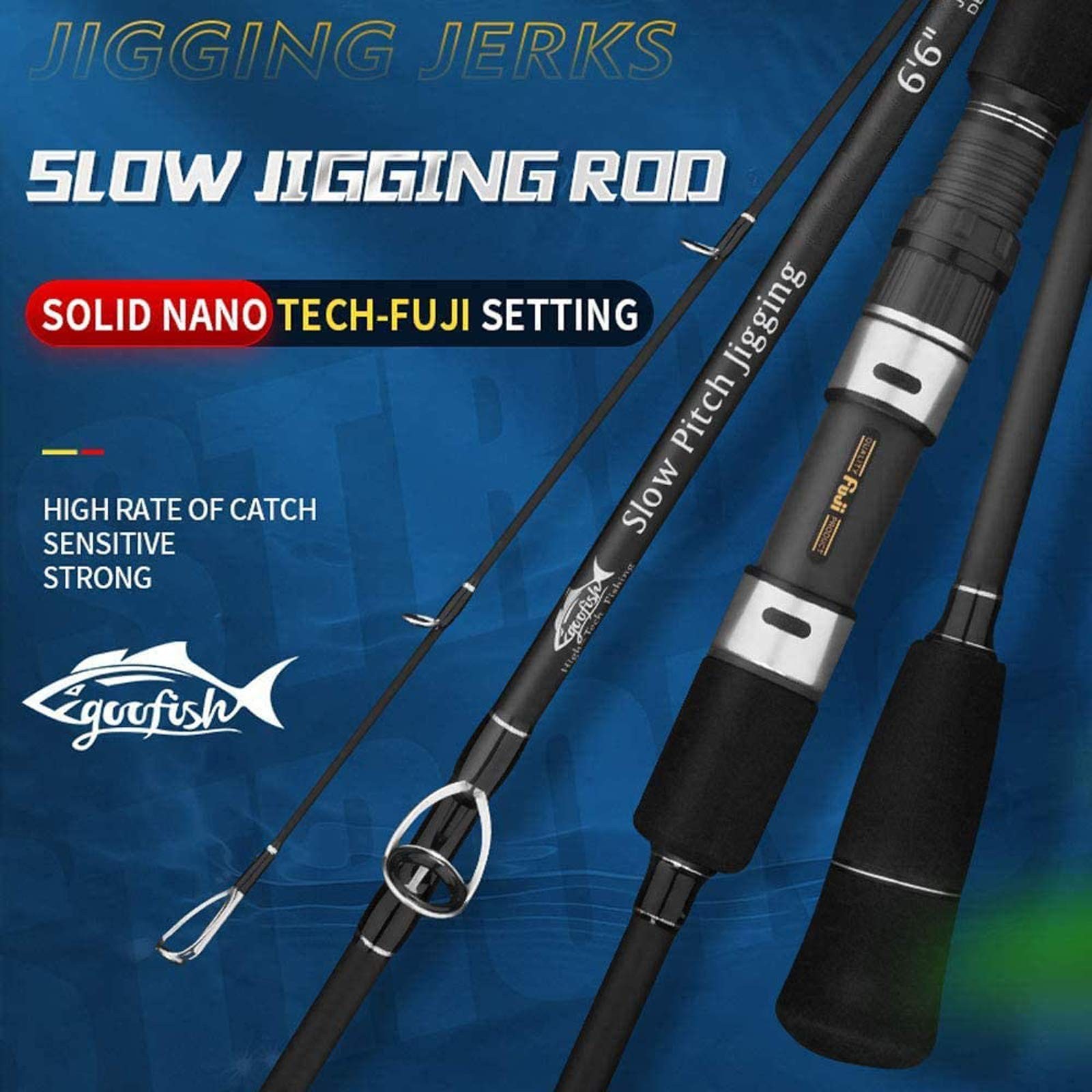 Goofish Solid Nano Tech Blank Series-Matte Black Fuji Setting Size 66 Pe2-4 Jig