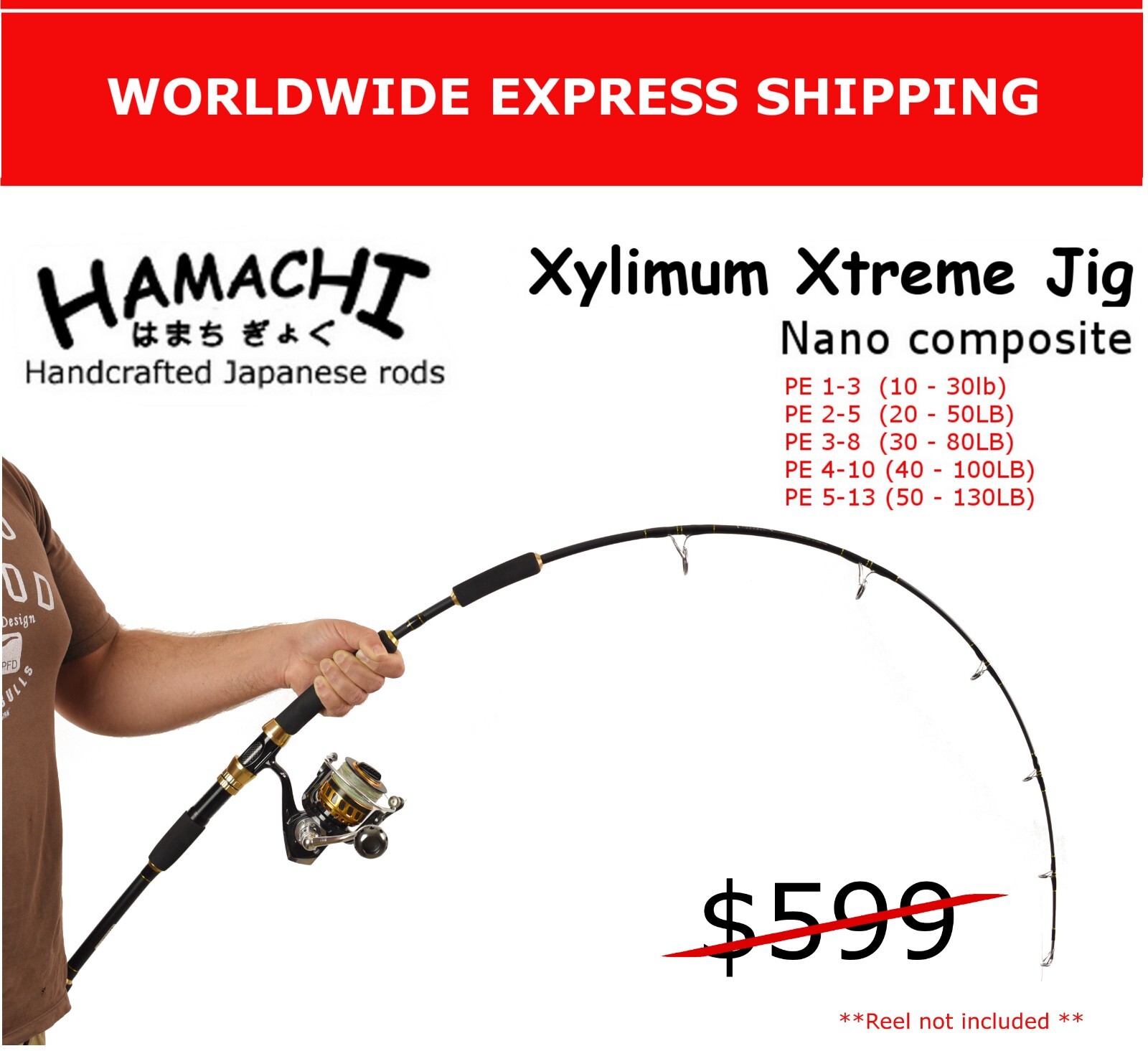 2022 Hamachi Nano Xylimum Jig PE 2 – 5 Japanese rod braid Fishing 20 50 LB