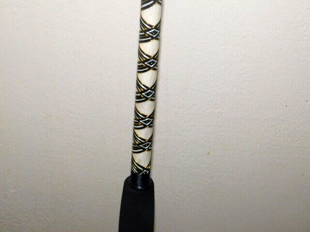 CUSTOM SPINNING ROD 7 FT 20-40 LB WHITE PEARL MARBLE NEW