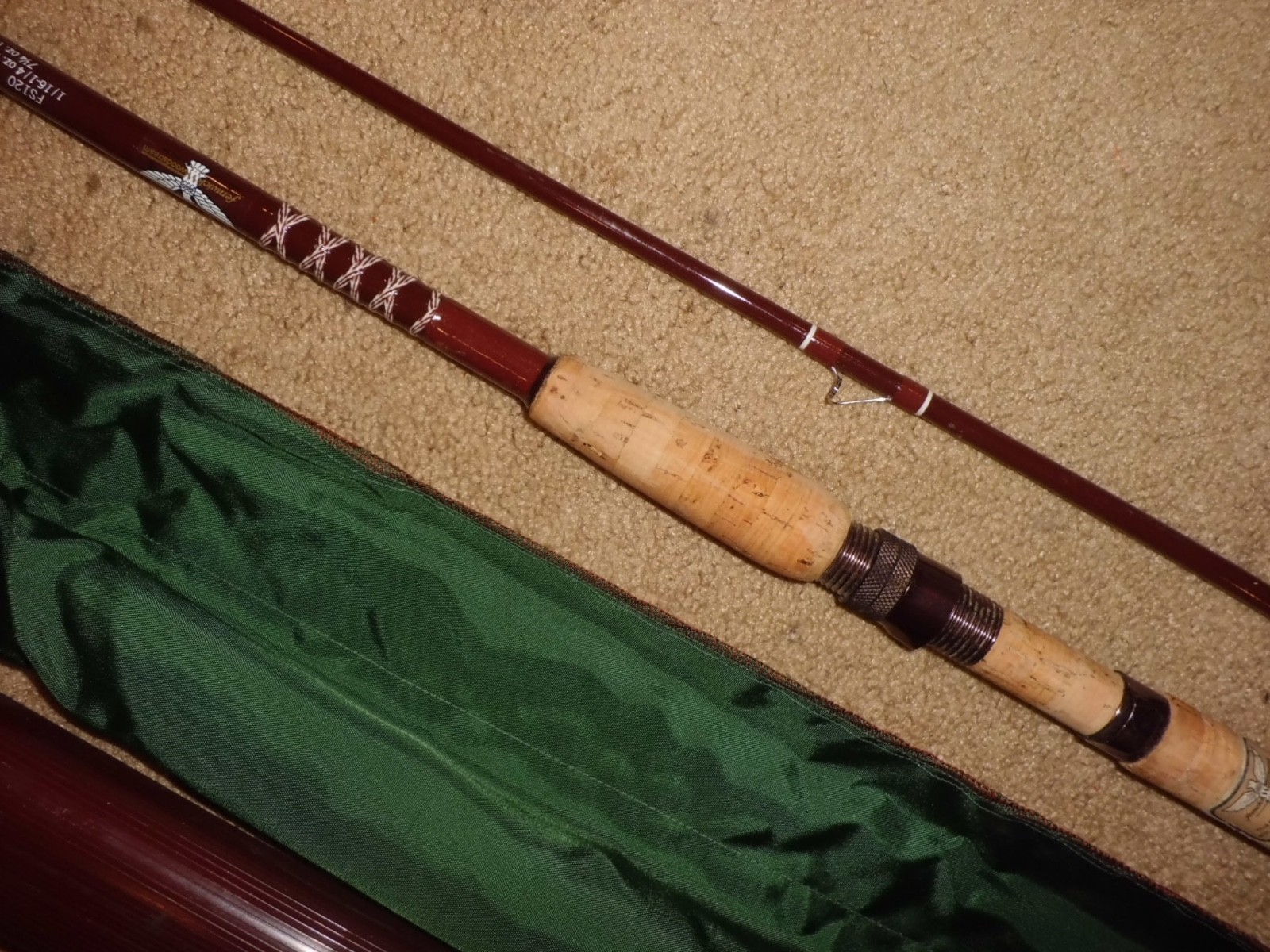 Vintage FENWICK Woodstream FS120 Spinning 12′ Rod made in USA- 1-6 lb test