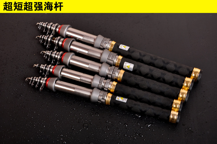 Carbon Portable Telescopic Fishing Rod travel mini Spinning Tackle Sea Rod