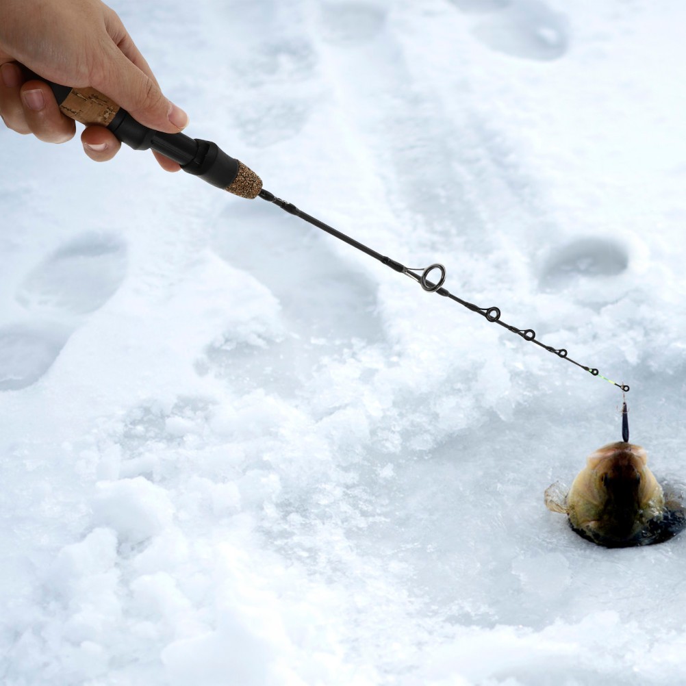 1Pc Double Fishing Rod Ice Fishing Rod for Winter Outdoor Prawn Rod