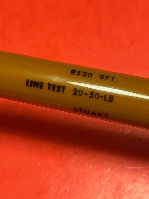 SABRE 530 9 FOOT 20 TO 50 POUND RATED JIGSTICK FISHING ROD EXCELLENT PRISTINE