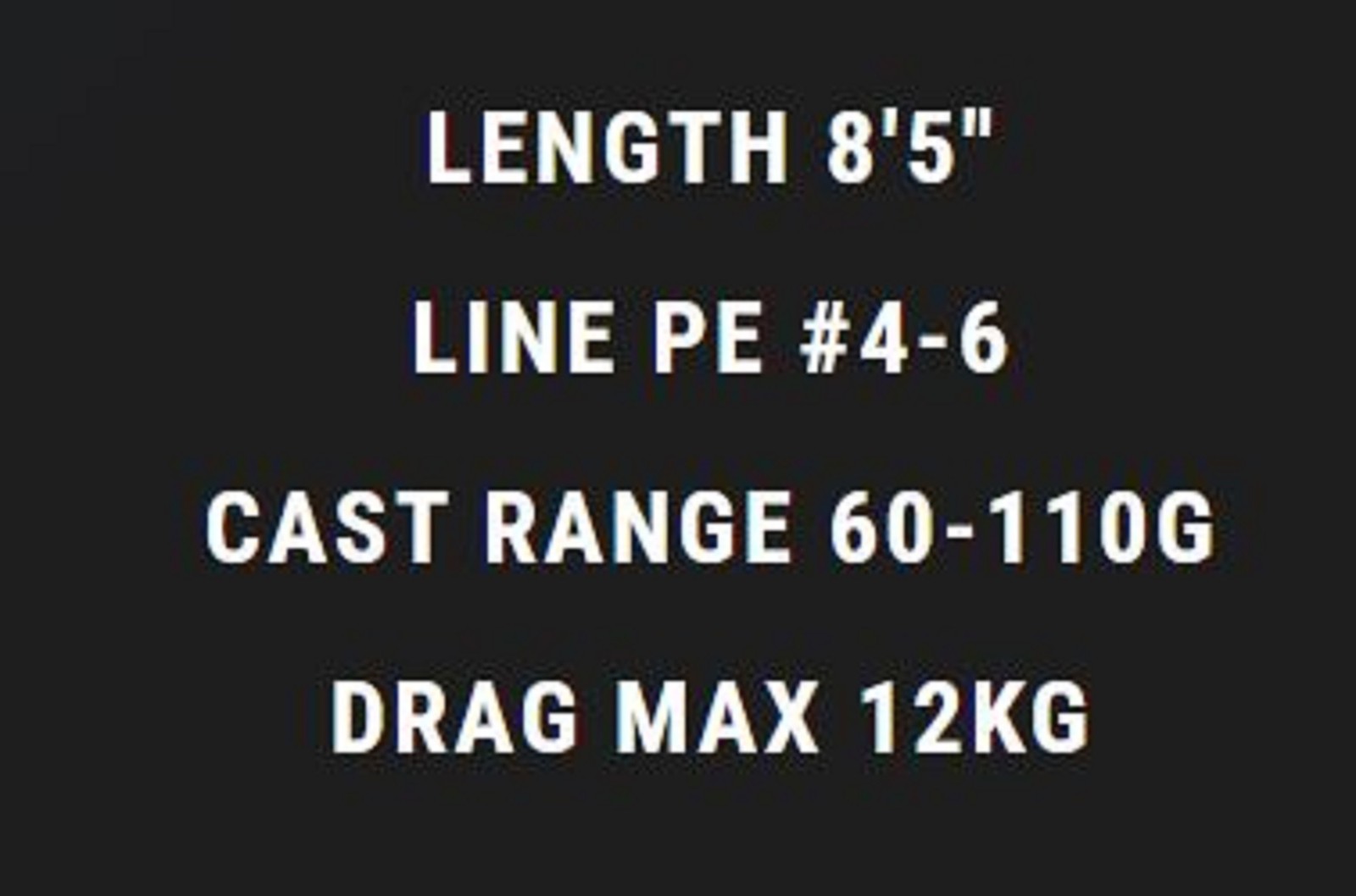 MC Works Rod Spinning EX855HF-T P.E 4-6 60-110 grams Travel 3 Piece (1049)