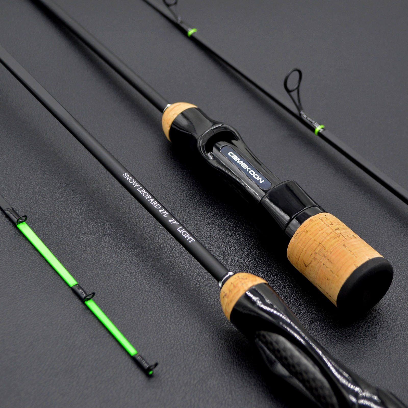 CAMEKOON Snow Leopard 1PC Ice Fishing Rod Fiberglass Blank Flat Tip Construction