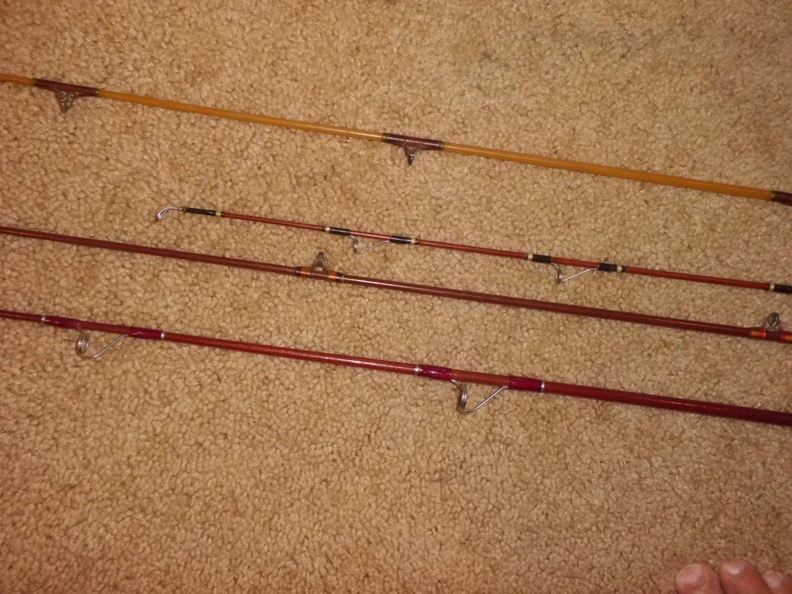Vintage Customs and Silaflex Baitcasting Rod Tips w/ Featherweight Handle- USA