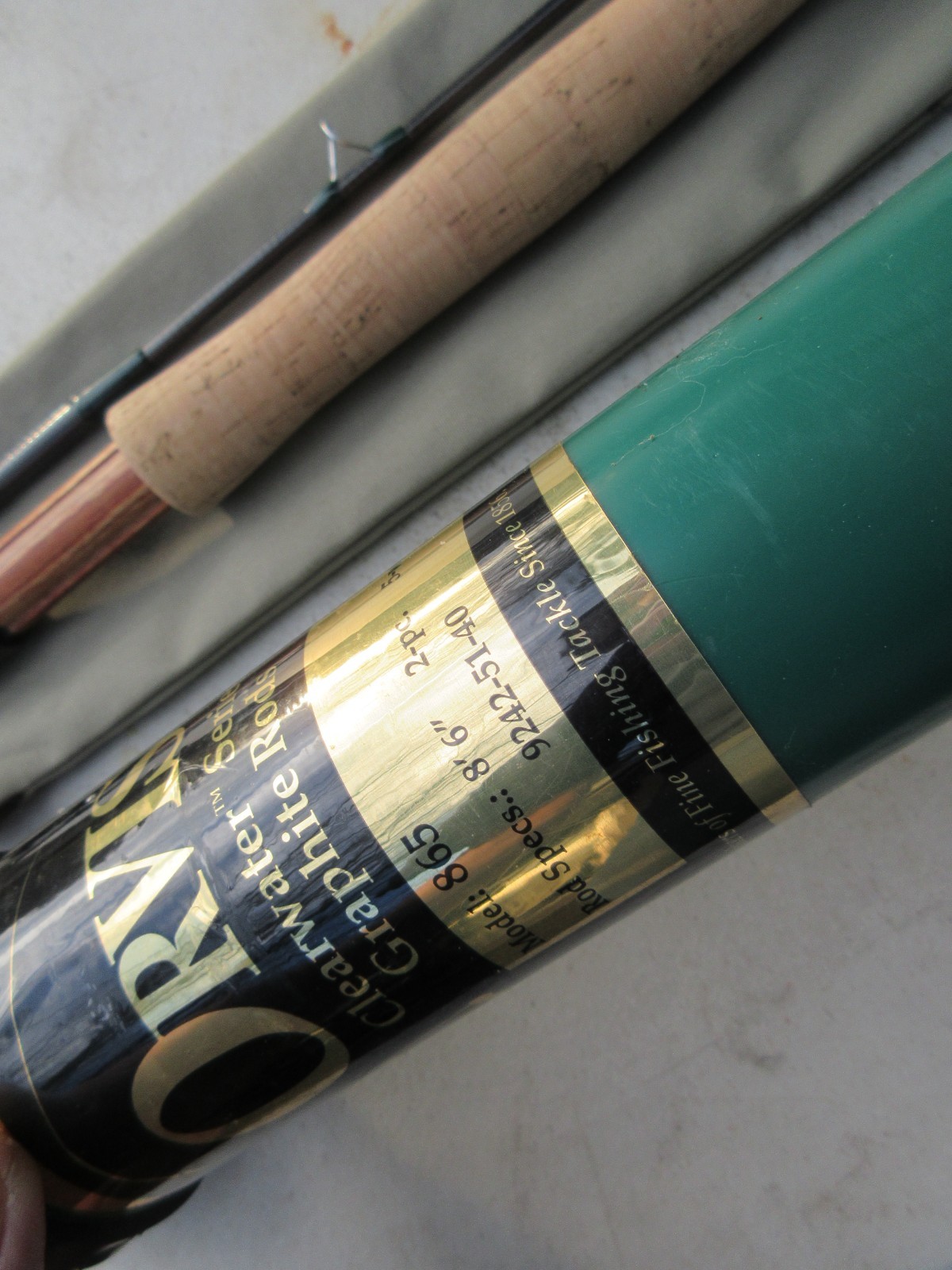 ORVIS CLEARWATER SERIES FULL FLEX 5.0 865 8’6″ 2 PC 5WT W SOCK & TUBE 3 1/4oz 00