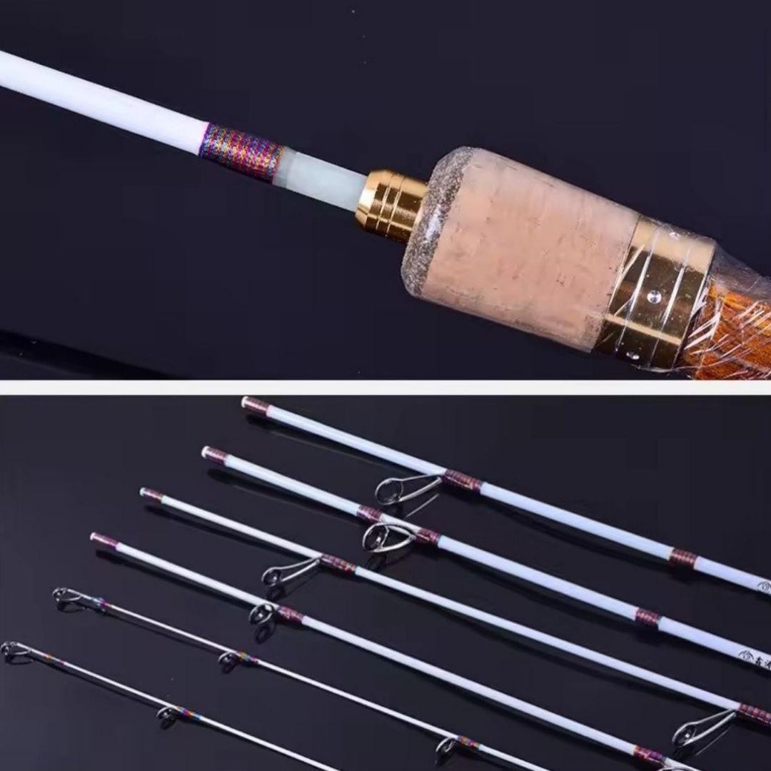 Ultra Compact 43cm 4-Piece Ultralight Graphite Spinning Rod, Used