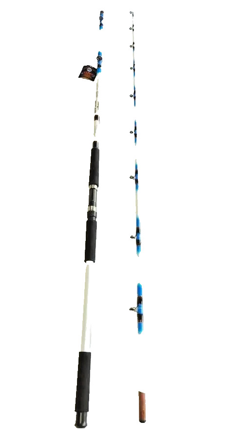 American Spirit Nite Stick Catfish Spinning Rod 10′ 2PC Glow Tip Blue. MH.