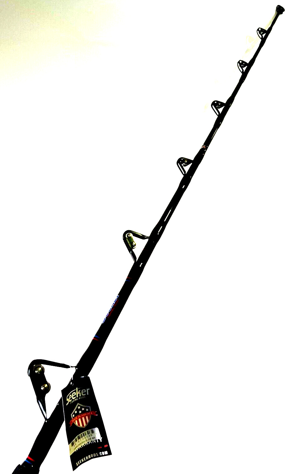 Seeker G 6463XXH-6 1/4 AR Black Steel Graphite 80-100Lb Roller G Fishing Rod USA