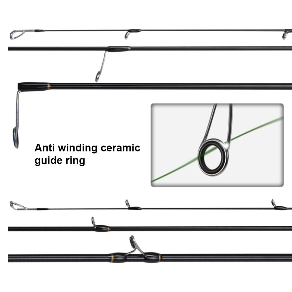 ZT Ultralight Spinning Rod 6′ Travel Fishing Rod Fast 2-6 lb Casting Rod 4+1pcs