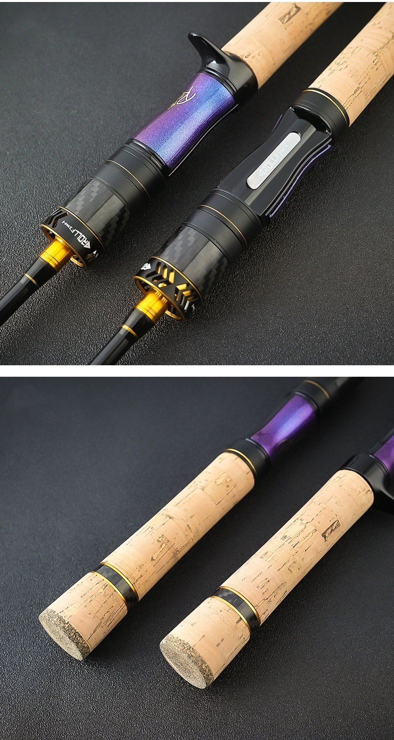 Fishing Rod Carbon Fiber Ultra Light Spinning Casting Poles Fast Travel Lure Rod