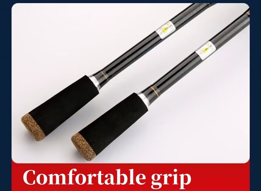 1.65M/1.8M Carbon Fiber Fishing Rod Spinning Casting Fishing Rod Pole 2 Sections
