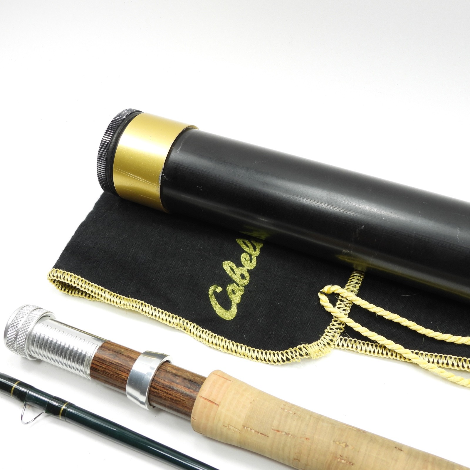 Cabela’s Fish Eagle II Graphite Fly Rod. 9’ 7-8wt. Made in USA. W/ Tube & Sock.
